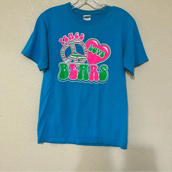 Anvil  "Peace Love Bears" Graphic T-shirt Size Small - Picture 1 of 11